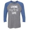 Unisex Triblend Three-Quarter Raglan T-Shirt Thumbnail