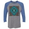 Unisex Triblend Three-Quarter Raglan T-Shirt Thumbnail