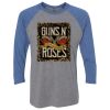 Unisex Triblend Three-Quarter Raglan T-Shirt Thumbnail