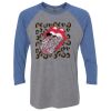 Unisex Triblend Three-Quarter Raglan T-Shirt Thumbnail