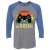 Unisex Triblend Three-Quarter Raglan T-Shirt Thumbnail