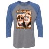 Unisex Triblend Three-Quarter Raglan T-Shirt Thumbnail