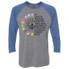 Unisex Triblend Three-Quarter Raglan T-Shirt Thumbnail