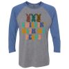 Unisex Triblend Three-Quarter Raglan T-Shirt Thumbnail