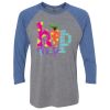 Unisex Triblend Three-Quarter Raglan T-Shirt Thumbnail