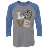 Unisex Triblend Three-Quarter Raglan T-Shirt Thumbnail