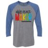 Unisex Triblend Three-Quarter Raglan T-Shirt Thumbnail