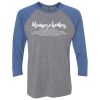 Unisex Triblend Three-Quarter Raglan T-Shirt Thumbnail