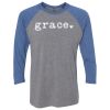 Unisex Triblend Three-Quarter Raglan T-Shirt Thumbnail