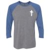 Unisex Triblend Three-Quarter Raglan T-Shirt Thumbnail