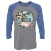 Unisex Triblend Three-Quarter Raglan T-Shirt Thumbnail