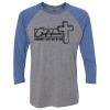 Unisex Triblend Three-Quarter Raglan T-Shirt Thumbnail