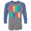 Unisex Triblend Three-Quarter Raglan T-Shirt Thumbnail