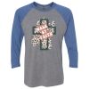 Unisex Triblend Three-Quarter Raglan T-Shirt Thumbnail