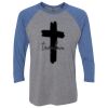 Unisex Triblend Three-Quarter Raglan T-Shirt Thumbnail