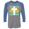 Unisex Triblend Three-Quarter Raglan T-Shirt Thumbnail