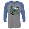 Unisex Triblend Three-Quarter Raglan T-Shirt Thumbnail