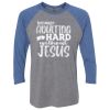 Unisex Triblend Three-Quarter Raglan T-Shirt Thumbnail