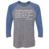 Unisex Triblend Three-Quarter Raglan T-Shirt Thumbnail