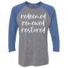 Unisex Triblend Three-Quarter Raglan T-Shirt Thumbnail