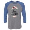 Unisex Triblend Three-Quarter Raglan T-Shirt Thumbnail