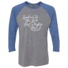 Unisex Triblend Three-Quarter Raglan T-Shirt Thumbnail