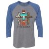 Unisex Triblend Three-Quarter Raglan T-Shirt Thumbnail