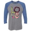 Unisex Triblend Three-Quarter Raglan T-Shirt Thumbnail