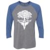 Unisex Triblend Three-Quarter Raglan T-Shirt Thumbnail