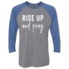 Unisex Triblend Three-Quarter Raglan T-Shirt Thumbnail