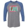 Unisex Triblend Three-Quarter Raglan T-Shirt Thumbnail