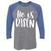 Unisex Triblend Three-Quarter Raglan T-Shirt Thumbnail