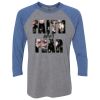 Unisex Triblend Three-Quarter Raglan T-Shirt Thumbnail