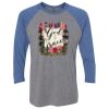 Unisex Triblend Three-Quarter Raglan T-Shirt Thumbnail