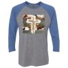 Unisex Triblend Three-Quarter Raglan T-Shirt Thumbnail