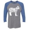 Unisex Triblend Three-Quarter Raglan T-Shirt Thumbnail