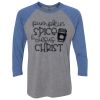 Unisex Triblend Three-Quarter Raglan T-Shirt Thumbnail