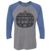 Unisex Triblend Three-Quarter Raglan T-Shirt Thumbnail