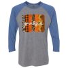 Unisex Triblend Three-Quarter Raglan T-Shirt Thumbnail