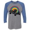 Unisex Triblend Three-Quarter Raglan T-Shirt Thumbnail