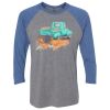 Unisex Triblend Three-Quarter Raglan T-Shirt Thumbnail