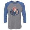 Unisex Triblend Three-Quarter Raglan T-Shirt Thumbnail