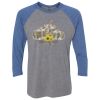 Unisex Triblend Three-Quarter Raglan T-Shirt Thumbnail