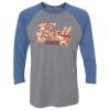 Unisex Triblend Three-Quarter Raglan T-Shirt Thumbnail