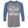 Unisex Triblend Three-Quarter Raglan T-Shirt Thumbnail