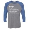 Unisex Triblend Three-Quarter Raglan T-Shirt Thumbnail