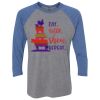 Unisex Triblend Three-Quarter Raglan T-Shirt Thumbnail