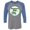 Unisex Triblend Three-Quarter Raglan T-Shirt Thumbnail