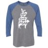 Unisex Triblend Three-Quarter Raglan T-Shirt Thumbnail