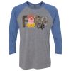 Unisex Triblend Three-Quarter Raglan T-Shirt Thumbnail